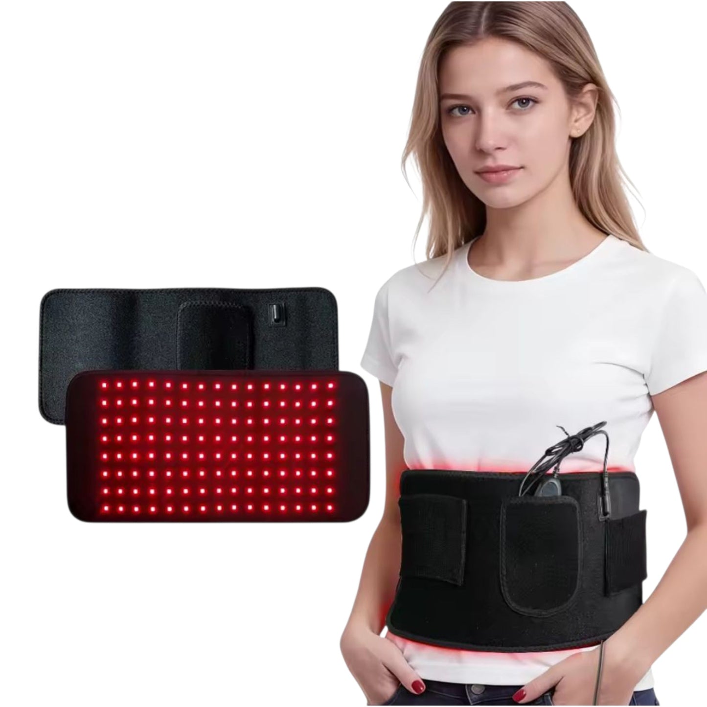 Red & Infrared Therapy Belt Body Wearable Wrap Pad for Face & Body Shoulder Joint Muscle
